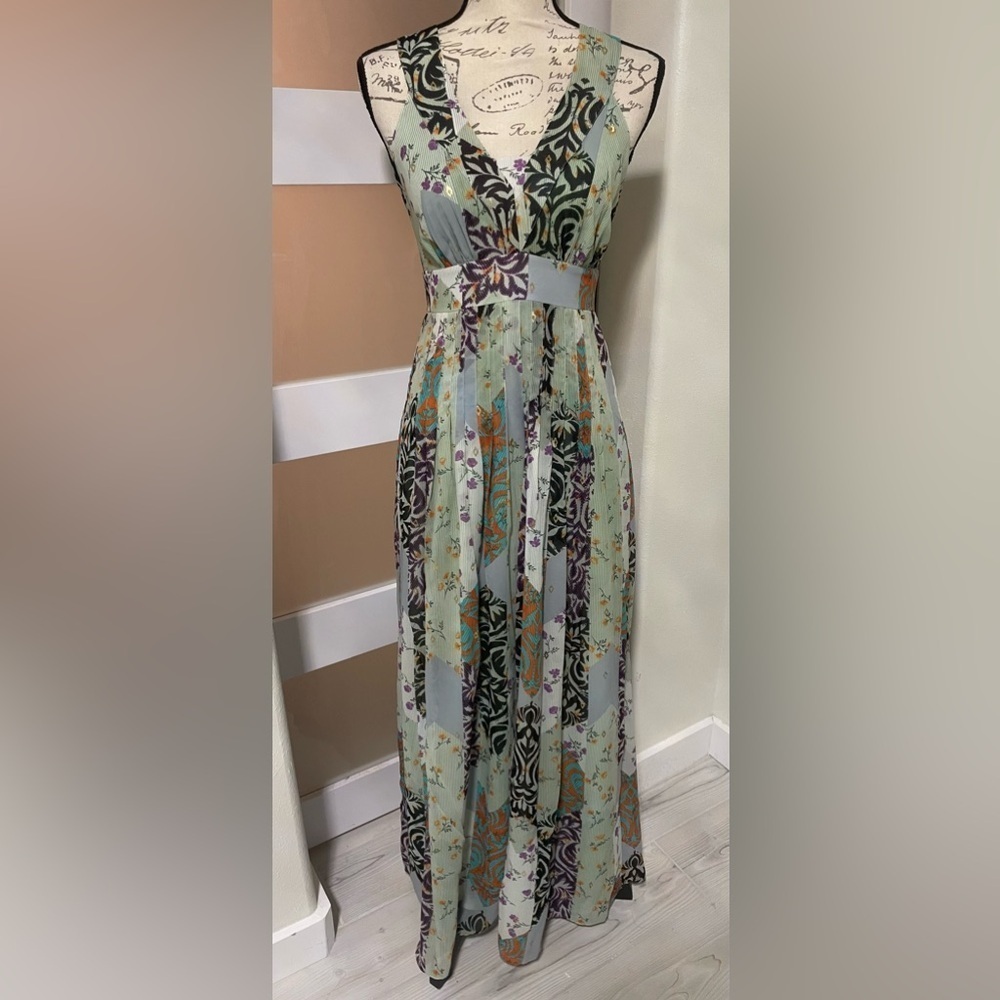 Maeve Anthropologie Patchwork Floral Maxi Dress | Size 0 | EUC - Picture 2 of 12